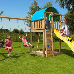 Детский игровой городок Jungle Gym Villa + Swing Module Xtra