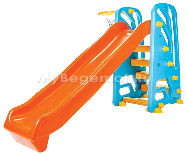 Горка Pilsan Wavy с баскетбольным кольцом 