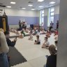 Мягкий пол в детскую комнату, коврики-пазлы из ЭВА 50х50x1 см, белый.